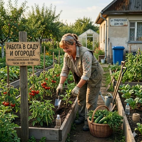 Работа в саду и огороде в Мариуполе цветёт!